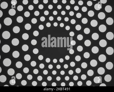 Plastic fabric sieve in the close-up receptacle for cooking Stock Photo