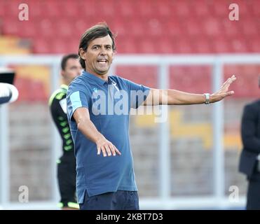 Simone Inzaghi head coach of SS Lazio during the Serie A match between US Lecce and SS Lazio on July 7, 2020 stadium 'via del Mare' in Lecce, Italy (Photo by Gabriele Maricchiolo/NurPhoto) Stock Photo