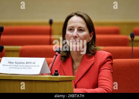 Former French Ecology minister Segolene Royal attends at the Parliamentary Hearing about french motorway concession agreements at the French Senate - July 9, 2020, Paris (Photo by Daniel Pier/NurPhoto) Stock Photo