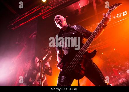 Swedish heavy metal band HammerFall performs live at Alcatraz in Milan, Italy, on January 28 2015 (Photo by Mairo Cinquetti/NurPhoto) Stock Photo