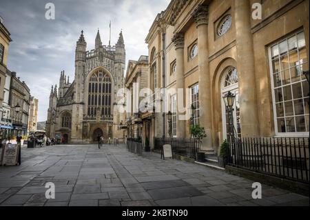 Images from the city of Bath, Somerset, England, United Kingdom. Bath Abbey. Picture by Paul Heyes, Tuesday/Wednesday October 11/12, 2022. Stock Photo