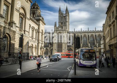 Images from the city of Bath, Somerset, England, United Kingdom. Bath Abbey. Picture by Paul Heyes, Tuesday/Wednesday October 11/12, 2022. Stock Photo