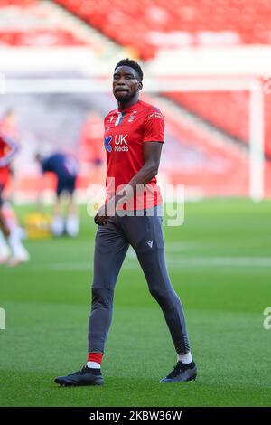 Sammy Ameobi (19) of Nottingham Forest arrives ahead of the Sky Bet ...