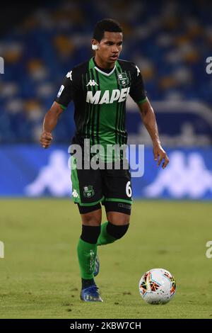 Rogerio of US Sassuolo during the Serie A match between SSC Napoli and US Sassuolo at Stadio San Paolo Naples Italy on 25 July 2020. (Photo by Franco Romano/NurPhoto) Stock Photo