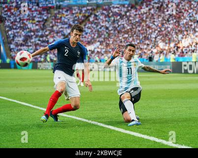 Angel Di Maria of Argentina during the FIFA World Cup match France versus Argentina at Kazan Arena, Kazan, Russia on June 30, 2018. (Photo by Ulrik Pedersen/NurPhoto) Stock Photo