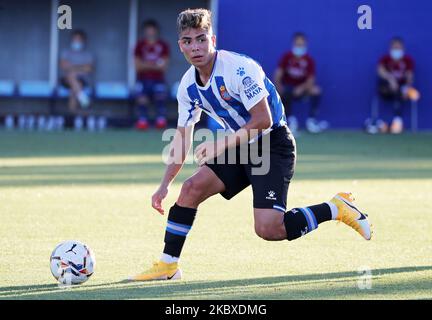 Nico Melamed during the friendly match between RCD Espanyol and SD Huesca, played at the Dani Jarque Sports City, on 22th August 2020, in Barcelona, Spain. (Photo by Joan Valls/Urbanandsport /NurPhoto) Stock Photo