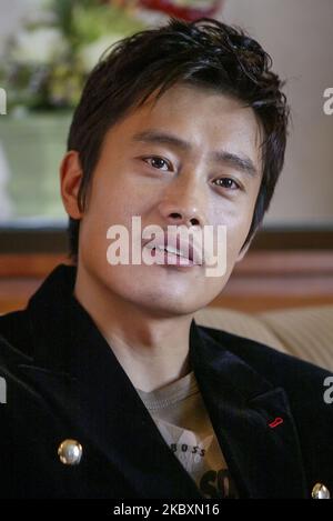 Portrait of South Korean Actor Lee Byung-hun in Seoul, South Korea, on November 16, 2006. His portraying GI Joe(2009), Red 2(2013), Terminator Genisys(2015), The Magnificent Seven(2016). (Photo by Seung-il Ryu/NurPhoto) Stock Photo