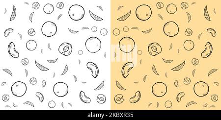 A vector illustration of apricots and leaves on white and yellow background Stock Vector