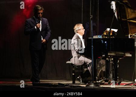 Portuguese pianist and composer MÃ¡rio Laginha and Portuguese fado singer CamanÃ© ,participates in the first day Festa do avante. First day of the Festa do Avante, party of the Portuguese Communist Party PCP, with due precautions due to the covid-19 pandemic, after several controversies as to whether it should take place, on September 4, 2020, Lisbon, Portugal. (Photo by Rita Franca/NurPhoto) Stock Photo