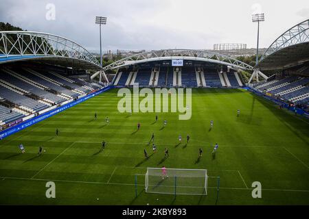 Interior General View of match action during the Carabao Cup 1st round match between Huddersfield Town and Rochdale at the John Smith's Stadium, Huddersfield. (Photo by Tim Markland/MI News/NurPhoto) Stock Photo