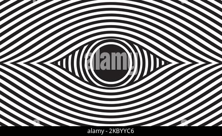 Masonic symbol. Eye of God. All-seeing eye illustration in flat minimalist style. Vector illustration Stock Vector