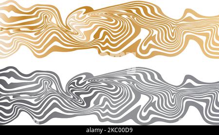 Abstract distorted wave background.Stripes design. Vector illustration Stock Vector