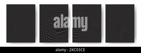 Set of halftone backgrounds. Illustration for posters, advertisements, banners, wallpapers and covers. Vector illustration. Stock Vector