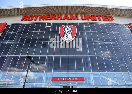 Home of Rotherham United FC. Ahead of the Sky Bet Championship match between Rotherham United and Millwall at the New York Stadium, Rotherham, England on Saturday 19th September 2020. (Photo by Emily Moorby/MI News/NurPhoto) Stock Photo