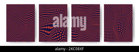 Set of halftone backgrounds. Illustration for posters, advertisements, banners, wallpapers and covers. Vector illustration. Stock Vector