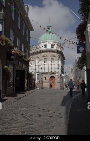 High Street, St Peter Port, Guernsey. Stock Photo