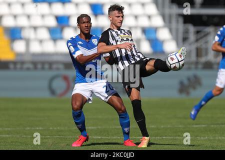 Florian Aye during the Serie BKT match between Brescia and Ascoli at Stadio Mario Rigamonti on September 26, 2020 in Brescia, Italy. (Photo by Emmanuele Ciancaglini/NurPhoto) Stock Photo