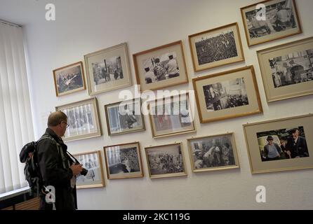 Visitors look at exhibits of Stasi surveillance post to show what everyday life was like in the former communist East Germany at the DDR Museum on September 2, 2014 in Berlin, Germany. (Photo by Oscar Gonzalez/NurPhoto)