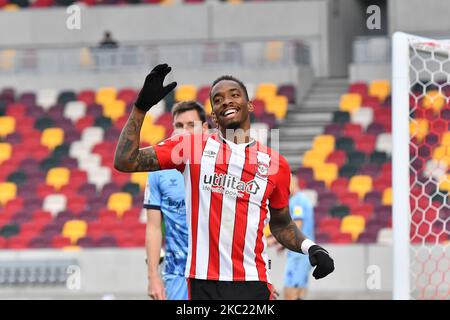 Ivan Toney during the Sky Bet Championship match between Brentford and Coventry City at Brentford Community Stadium on October 17, 2020 in Brentford, England. (Photo by MI News/NurPhoto) Stock Photo