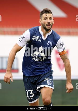 Filip Djordjevic of Chievo Verona in action during the Serie B match between AC Monza and Chievo Verona at Stadio Brianteo on October 24, 2020 in Monza, Italy (Photo by Giuseppe Cottini/NurPhoto) Stock Photo