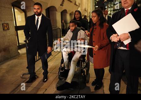 James Bascoe-Smith outside the Old Bailey, London, after Leon Rashid ...