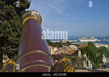 View of the port of Tanger from the city center Stock Photo