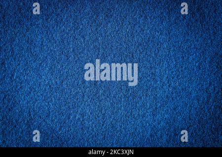 Blue color blank felt textile fabric texture background Stock Photo