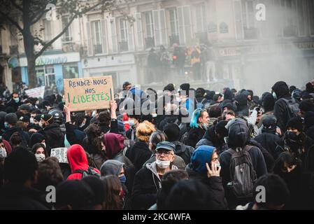 Numerous Demonstrators Were Displaying Signs With Slogans Against ...