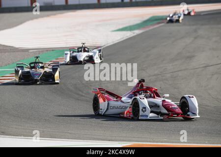 06 MULLER Nico (GER), Dragon / Penske Autosport, Penske EV-5, action during the ABB Formula E Championship official pre-season test at Circuit Ricardo Tormo in Valencia on November 28, 29 and December 1 in Spain. (Photo by Xavier Bonilla/NurPhoto) Stock Photo