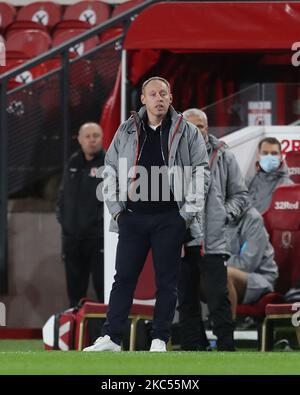 Swansea City manager Steve Cooper during the Sky Bet Championship match between Middlesbrough and Swansea City at the Riverside Stadium, Middlesbrough on Wednesday 2nd December 2020. (Photo by Mark Fletcher/MI News/NurPhoto) Stock Photo