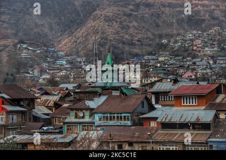 A mosque is seen surrounded by buildings in the city of Hama, Syria ...