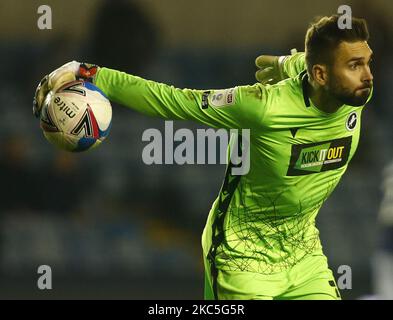 LONDON, United Kingdom, DECEMBER 08: Bartosz Bialkowski of Millwall during Sky Bet Championship between Millwall and of Queens Park Rangers at The Den Stadium, London on 08th December, 2020 (Photo by Action Foto Sport/NurPhoto) Stock Photo