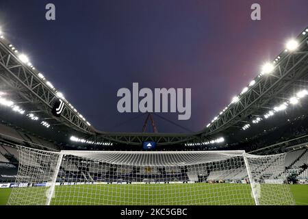 A general view of the Allianz Stadium at the end of to the UEFA Women's Champions League round of 32 first leg match between Juventus Women and Olympique Lyonnais Women at Juventus Stadium on December 09, 2020 in Turin, Italy. (Photo by Giuseppe Cottini/NurPhoto) Stock Photo