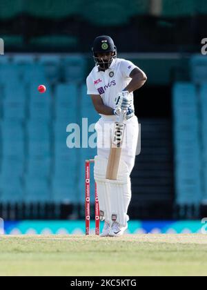 Hanuma Vihari of India bats during day two of the Tour Match between Australia A and India at Sydney Cricket Ground on December 12, 2020 in Sydney, Australia. ( Editorial use only) (Photo by Izhar Khan/NurPhoto) Stock Photo