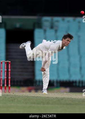 Mitchell Swepson of Australia A bowls during day two of the Tour Match between Australia A and India at Sydney Cricket Ground on December 12, 2020 in Sydney, Australia. ( Editorial use only) (Photo by Izhar Khan/NurPhoto) Stock Photo