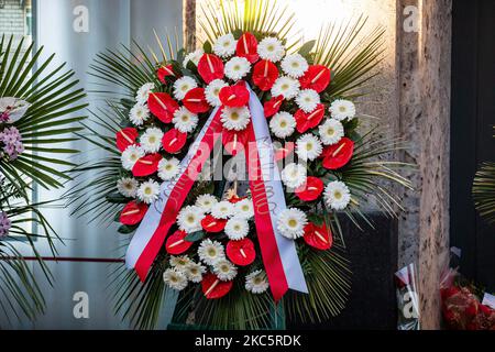 The commemoration of the victims on the 51st anniversary of the massacre in Piazza Fontana on December 12, 2020 in Milan, Italy. (Photo by Alessandro Bremec/NurPhoto) Stock Photo