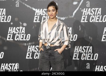 Carolina Yuste attends 'Hasta El Cielo' photocall at Only You Hotel on December 16, 2020 in Madrid, Spain. (Photo by Oscar Gonzalez/NurPhoto) Stock Photo