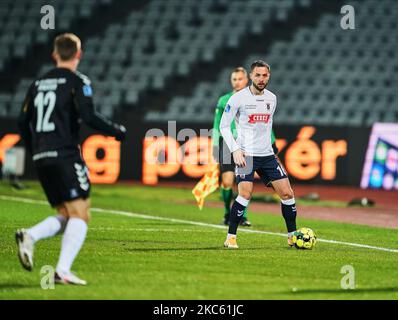 Casper Höjer of Aarhus GF during the Danish Cup match between Aarhus GF versus AC Horsens at Aarhus Stadium, Aarhus, Denmark on December 16, 2020. (Photo by Ulrik Pedersen/NurPhoto) Stock Photo