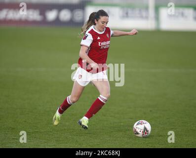 Lisa Evans of Arsenal during Barclays FA Women's Super League between Arsenal and Everton Women at Meadow Park Stadium , BorehamWood, UK on 20th December 2020 (Photo by Action Foto Sport/NurPhoto) Stock Photo
