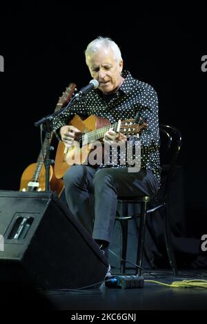 Spanish singer Kiko Veneno performs on stage at Madrid Brillante Festival at Teatro La Latina on December 27, 2020 in Madrid, Spain. (Photo by Oscar Gonzalez/NurPhoto) Stock Photo