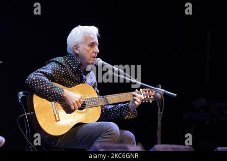 Spanish singer Kiko Veneno performs on stage at Madrid Brillante Festival at Teatro La Latina on December 27, 2020 in Madrid, Spain. (Photo by Oscar Gonzalez/NurPhoto) Stock Photo