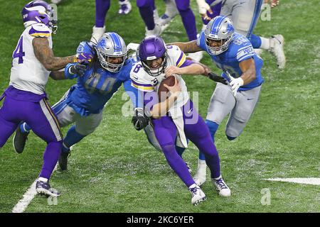 Detroit Lions linebacker Julian Okwara (99) gets set on defense against the  Jasksonville Jaguars during an NFL pre-season football game, Saturday, Aug.  19, 2023, in Detroit. (AP Photo/Rick Osentoski Stock Photo - Alamy