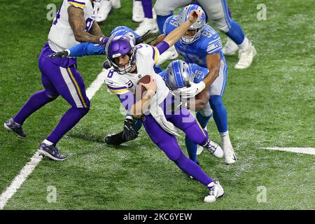 Detroit Lions linebacker Julian Okwara (99) gets set on defense against the  Jasksonville Jaguars during an NFL pre-season football game, Saturday, Aug.  19, 2023, in Detroit. (AP Photo/Rick Osentoski Stock Photo - Alamy