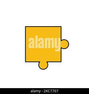 Puzzle piece vector connection idea illustration game. Jigsaw puzzle piece part shape element icon sign. Colorful strategy logic game puzzle piece. Su Stock Vector
