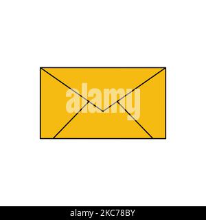 Envelope mail paper communication isolated white letter message. Business envelope mail icon post office illustration vector. Correspondence email pos Stock Vector