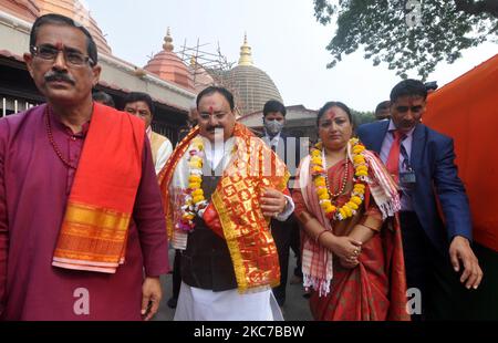 BJP National President JP Nadda and his wife offer prayers at Kamakhya ...