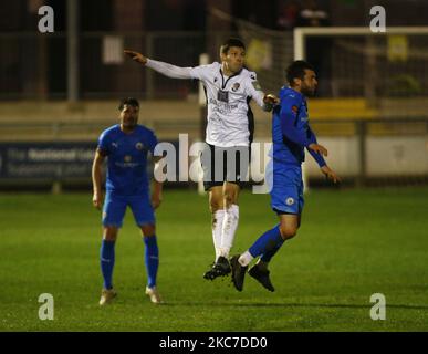 Charlie Sheringham of Dartford ( son of Teddy Sheringham Ex Player of Manchester United and West Ham United) during National League South between Dartford FC and Billericay Town at Princes Park Dartford on 12th January, 2021 (Photo by Action Foto Sport/NurPhoto) Stock Photo