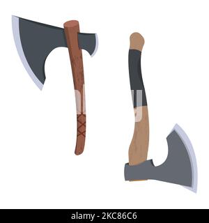Hand drawn cartoon ax vector illustration Stock Vector