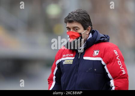 Head Coach Luciano Foschi of Carpi FC during the Serie C match between Carpi and Feralpisalo at Stadio Sandro Cabassi on January 27, 2021 in Carpi, Italy. (Photo by Emmanuele Ciancaglini/NurPhoto) Stock Photo