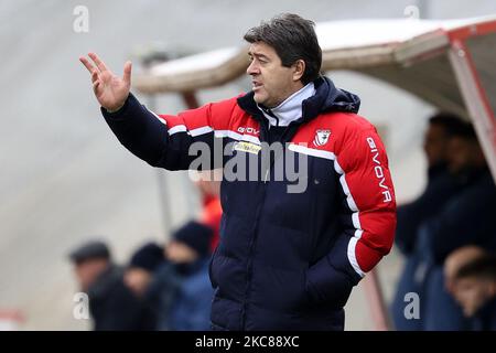 Head Coach Luciano Foschi of Carpi FC during the Serie C match between Carpi and Feralpisalo at Stadio Sandro Cabassi on January 27, 2021 in Carpi, Italy. (Photo by Emmanuele Ciancaglini/NurPhoto) Stock Photo